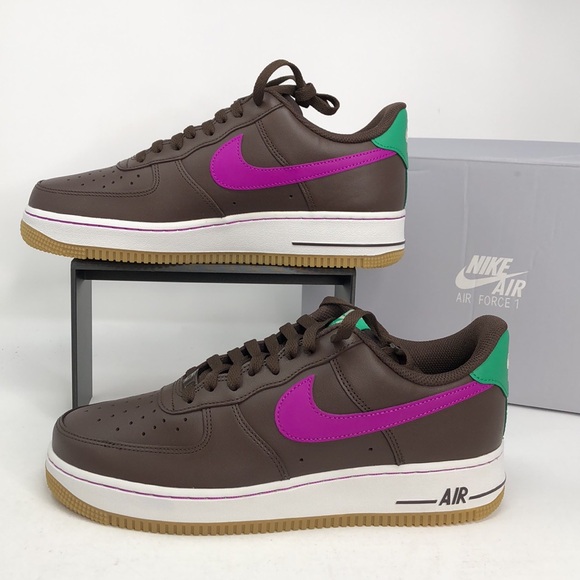 Nike Mens Air Force 1 ‘07 Baroque Brown Vivid Purple IM2368-237 Sneakers-Size 8 - Picture 3 of 16